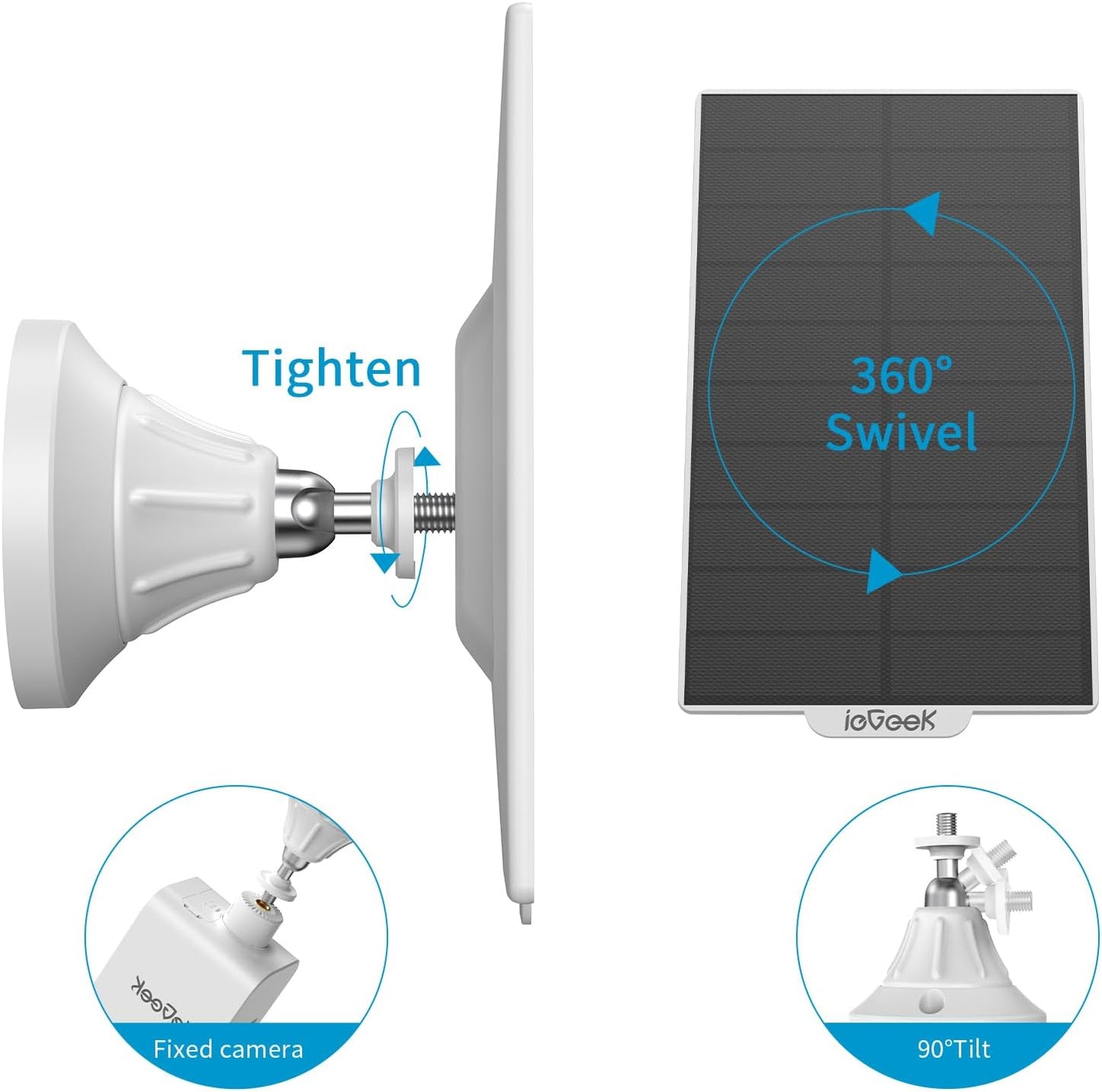 360 90 S2 GX3S ieGeek Security Camera Magnetic Mount, Swivel Wall Mount with Tilt Adjustment, Compatible with ieGeek