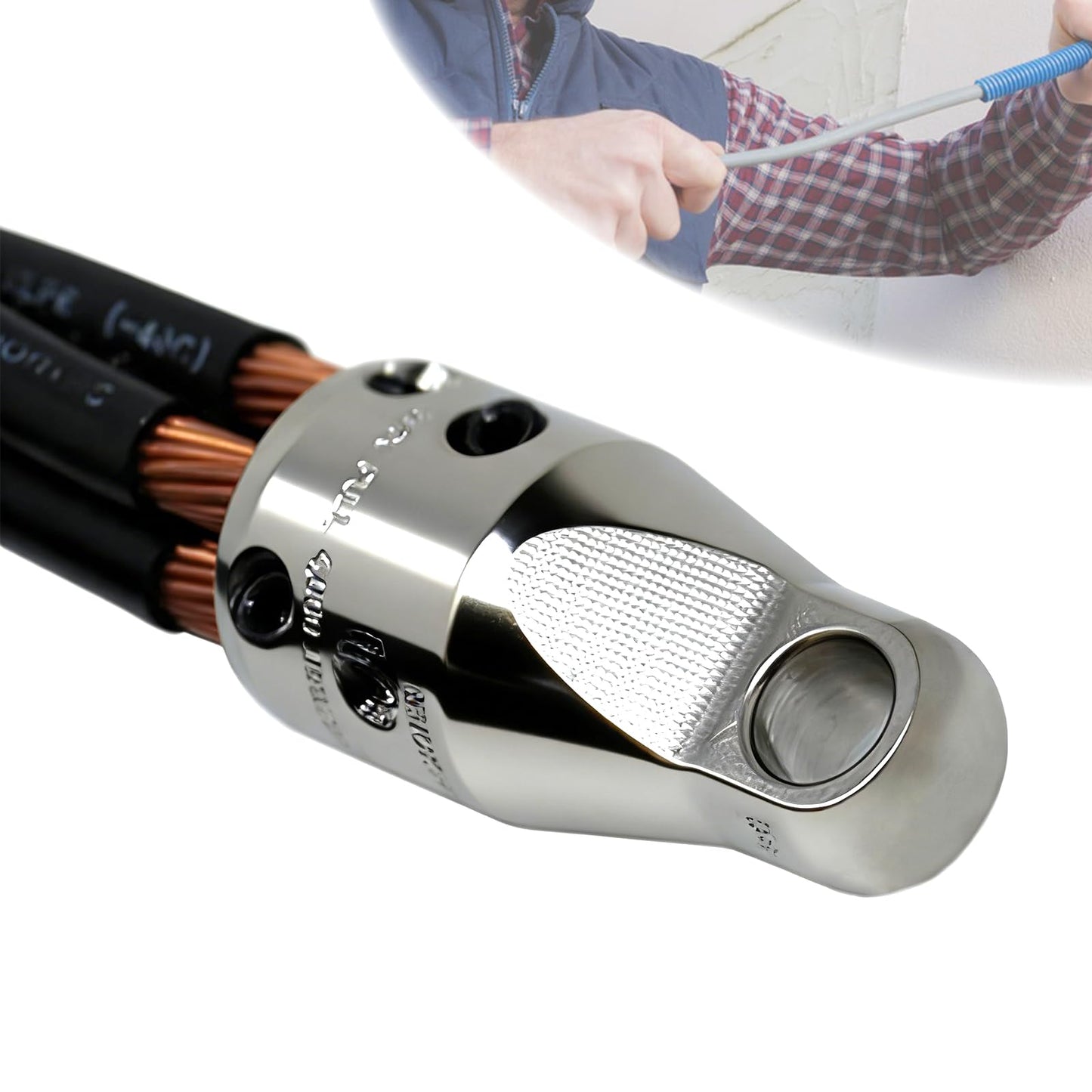 PakaLife 69705 Wire Puller,Electrical Cable Puller,Wire Pulling Tools Head For Electricians,Wire Tugger