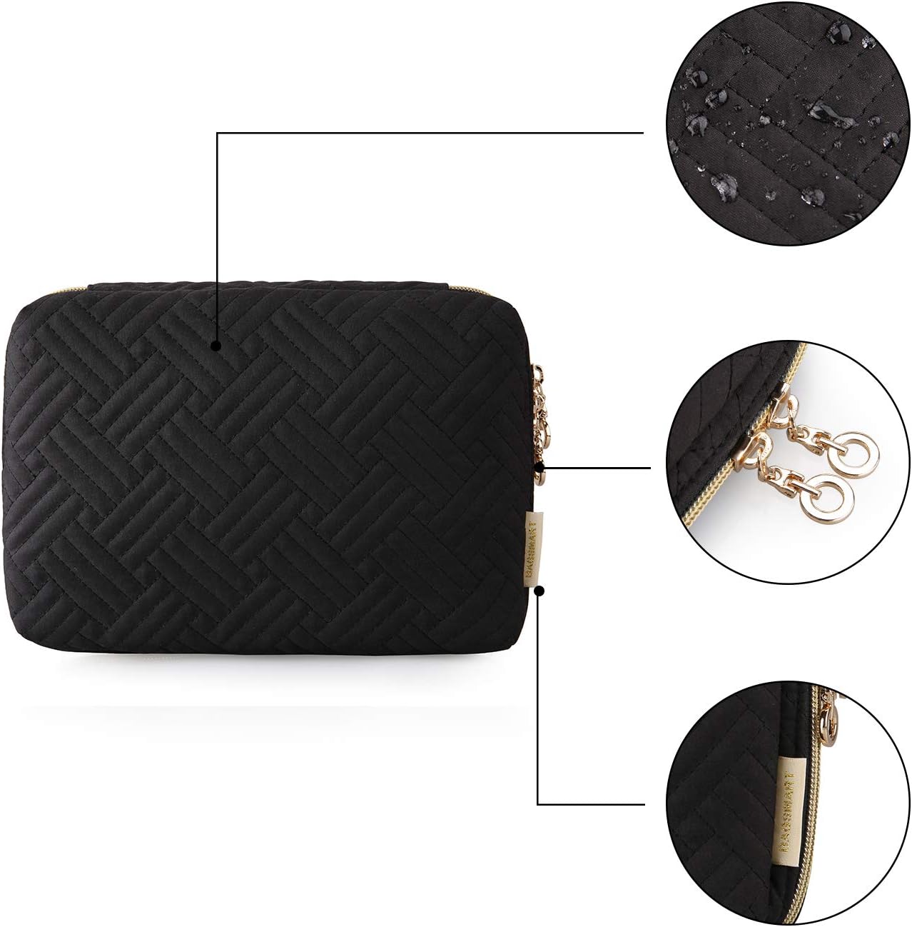 BAGSMART Tech Travel Organizer - Cord & Cable Case in Women's Black
