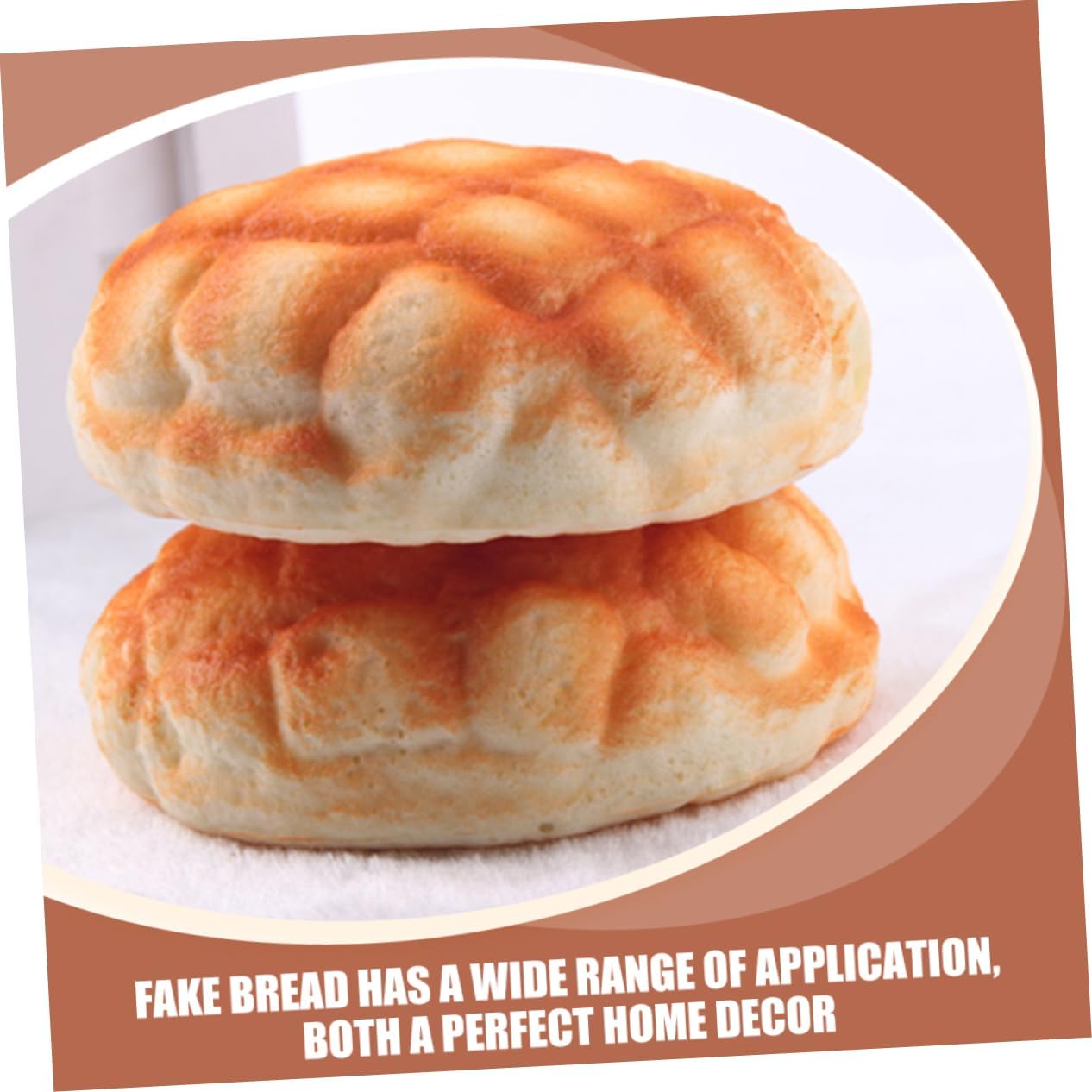 2pcs VOSAREA Simulated Pineapple Bread Decor Realistic Faux Bread Model for Home Bakery and Photography Props Pu