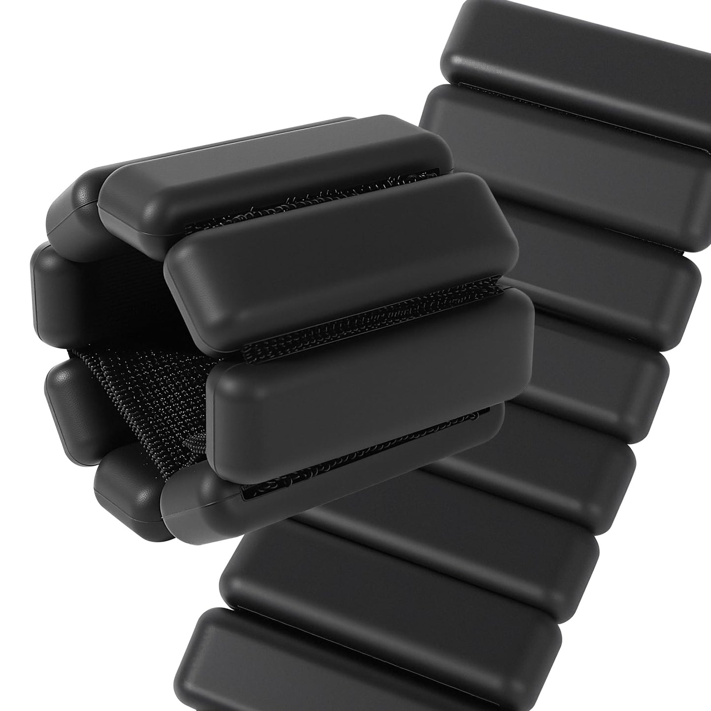 Spectent Ankle & Wrist Weights for Women – Adjustable Silicone Wrist & Ankle Weights, Wearable Arm/Leg Set for Pilates, Yoga, Walking & Strength Training (1lbs Pair Black)