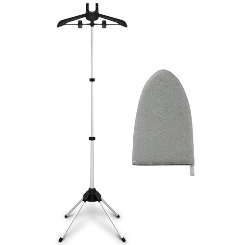 Garment Steamer Rack & Garment Ironing Glove for Steaming Clothes, Clothes Steam Rack, Adjustable StandingGarment Hanger Handled Mini Ironing Board, Hanging Steamer Ironing (Gloves + Clothes rack)