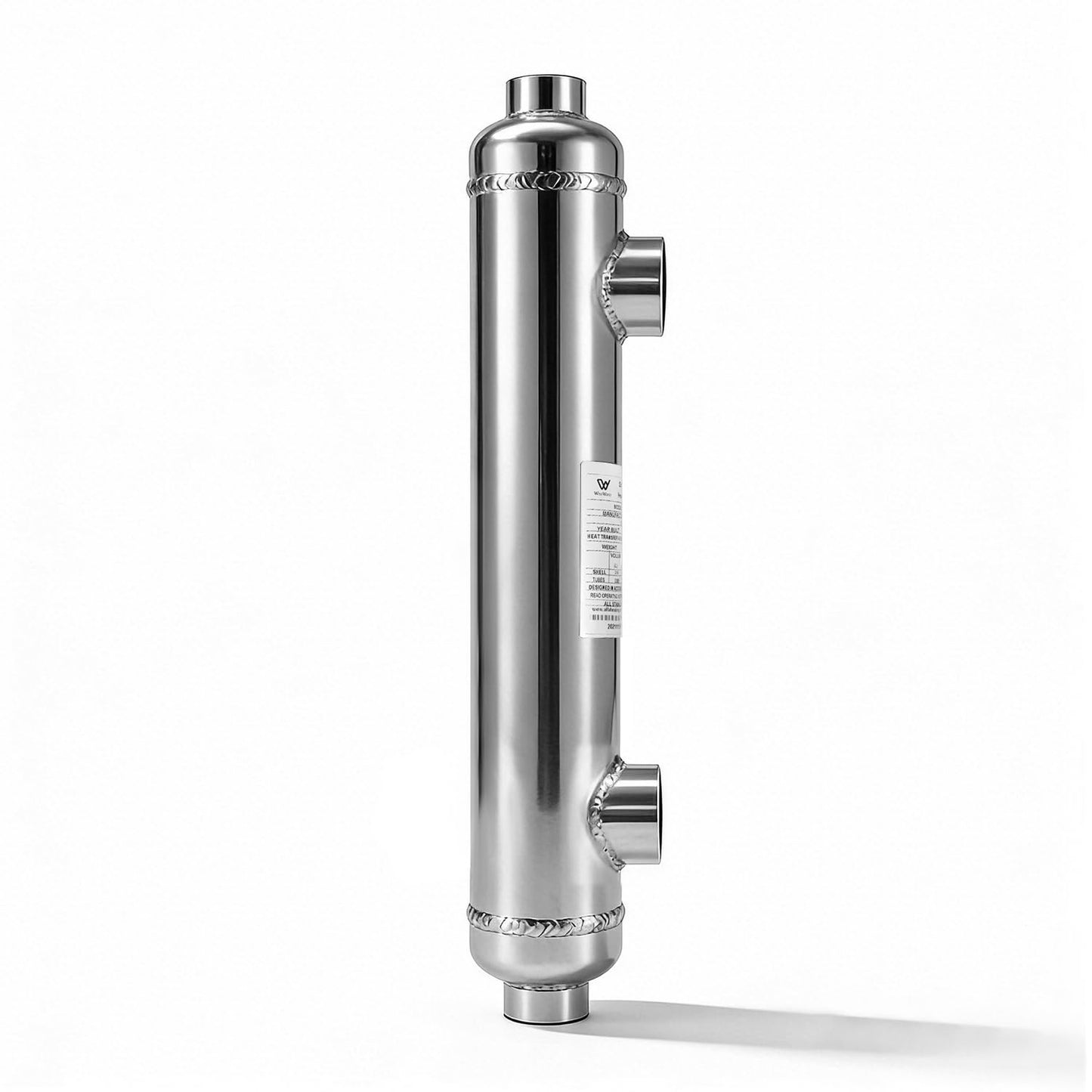 AB Swimming Pool Heat Exchanger 55kBtu Stainless Steel 316L Same Side Ports 1 1/2" & 1" FPT