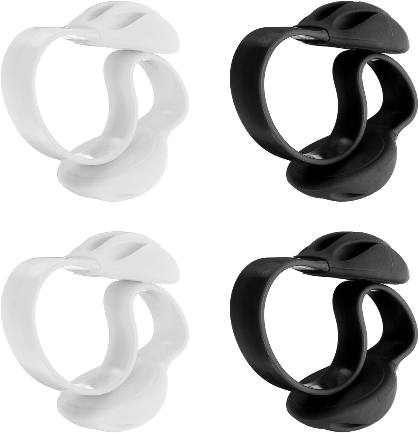 HARFINGTON 4pcs 2 Cable Clips Non-Adhesive "S" Shape Cable Management for Cord Organizer Cable Clips Bedroom Nightstand