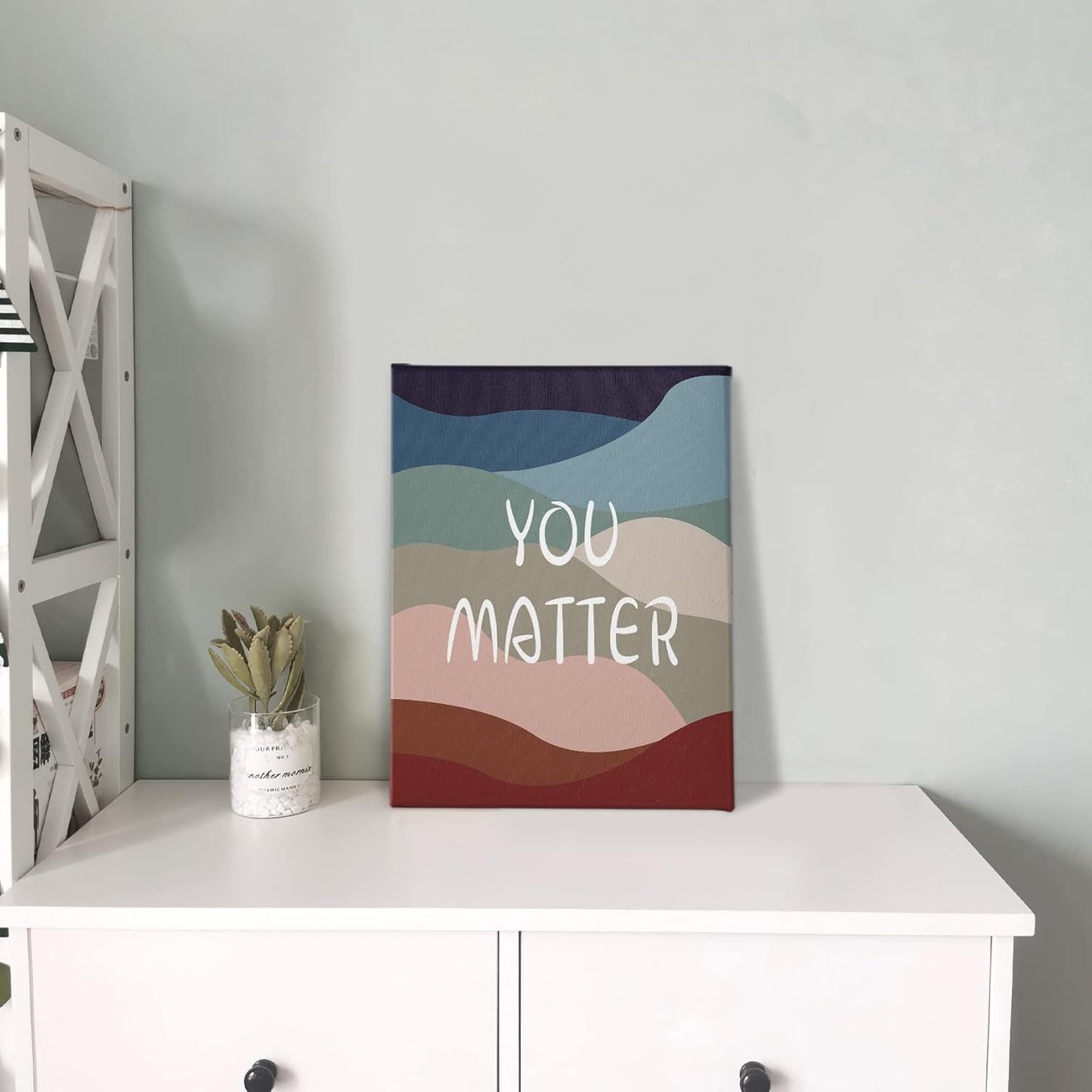 PHAMTE You Matter Inspirational Quote Wall Art - Motivational Canvas Print for Home & Office (11x14 Inch)