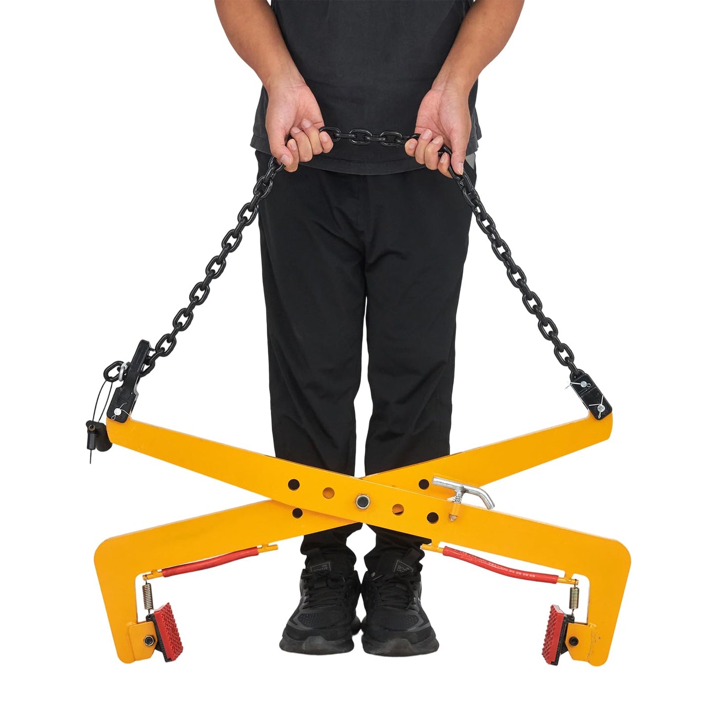 1763 lbs Granite Slab Lifting Clamp with Adjustable Wide Jaw : 14-35 in, Granite Carrying Scissor Clamp for Marble & Concrete Blocks Slate Sheets Curb Stones, Plate Lifting Tool (1763 lbs & 14-35 in)