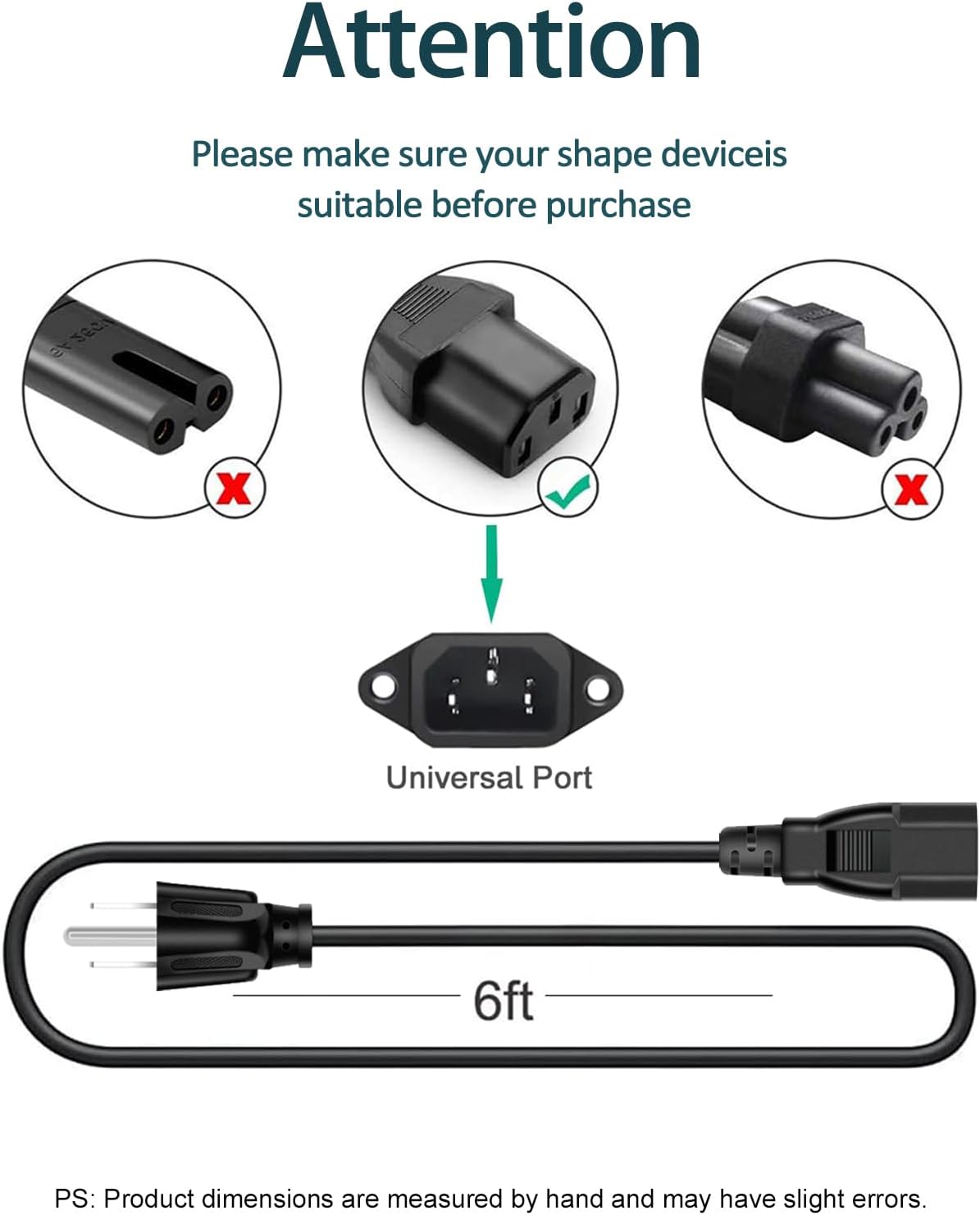 Lenmu Mica 3 6 AC Power Cord for Vibration Plate Walking Pad Treadmills Ellipticals Fitpulse Lifepro Hurtle Fitness