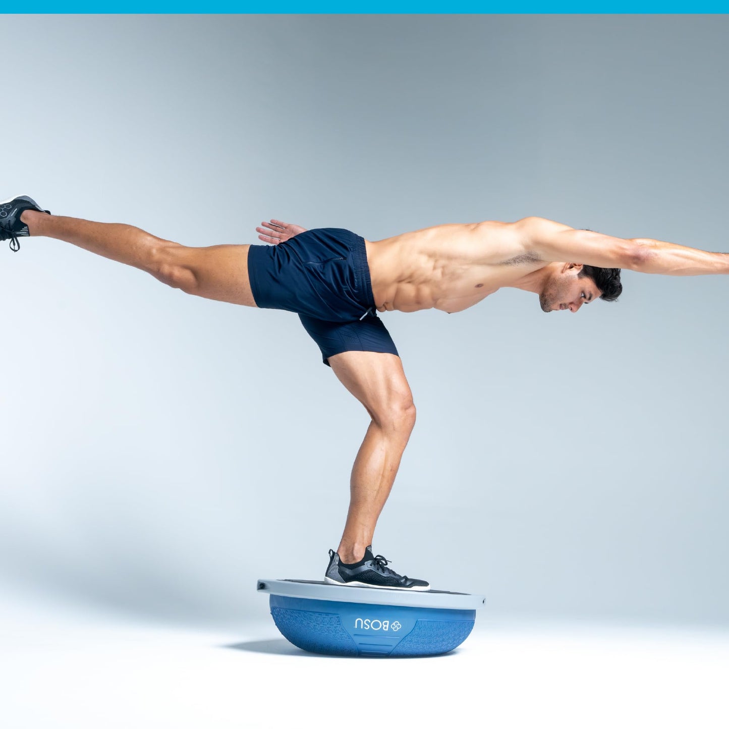 Bosu Pro NexGen 25IN Home Fitness Exercise Gym Balance Trainer with Pump, Blue