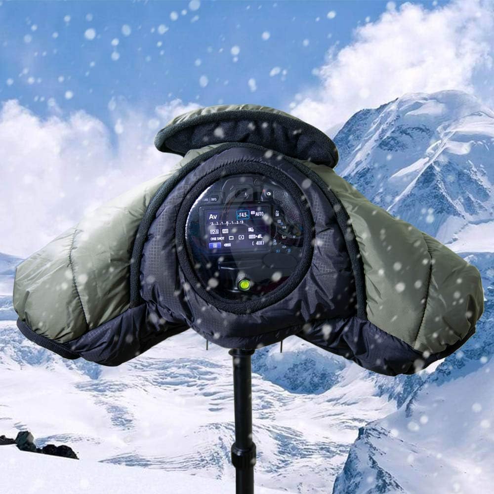 CamRebel 24-70mm, 24-105mm, 15-85mm,18-135mm, 55-205mm, 70-200mm Cold-Proof Warm Cover for DSLR Camera, Camera Rain