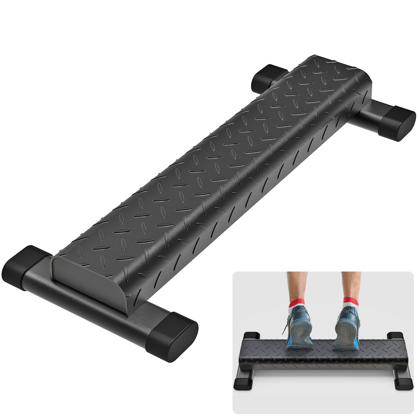 Kipika Versatile Calf Raise Bar - Heavy Duty Steel Standing Calf Raise Machine for Home Gym, Anti-Slip Design - Perfect for Calf Raises, Squats, Foot Stretches & Dip Exercises - Supports up to 800lbs (C: (4.7" Wide Tube))