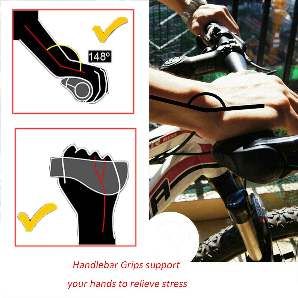 Eyech One Pair Bicycle OX Horn Handlebar Grips Anti-Slip Silicon Ergonomic Bike Handlebar Grips for MTB Mountain Road Bike