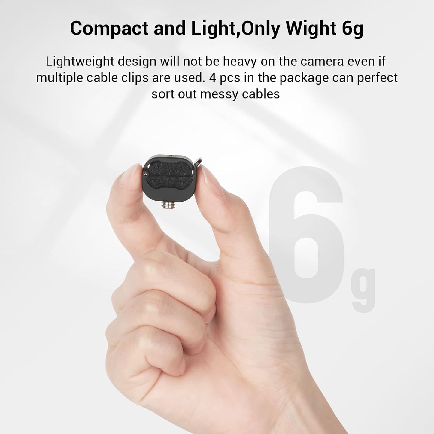 SMALLRIG (4 2-7mm Camera Clamp pcs) for HDMI/SDI/Microphone Cable, DSLR Camera Cable Lock Mount Support
