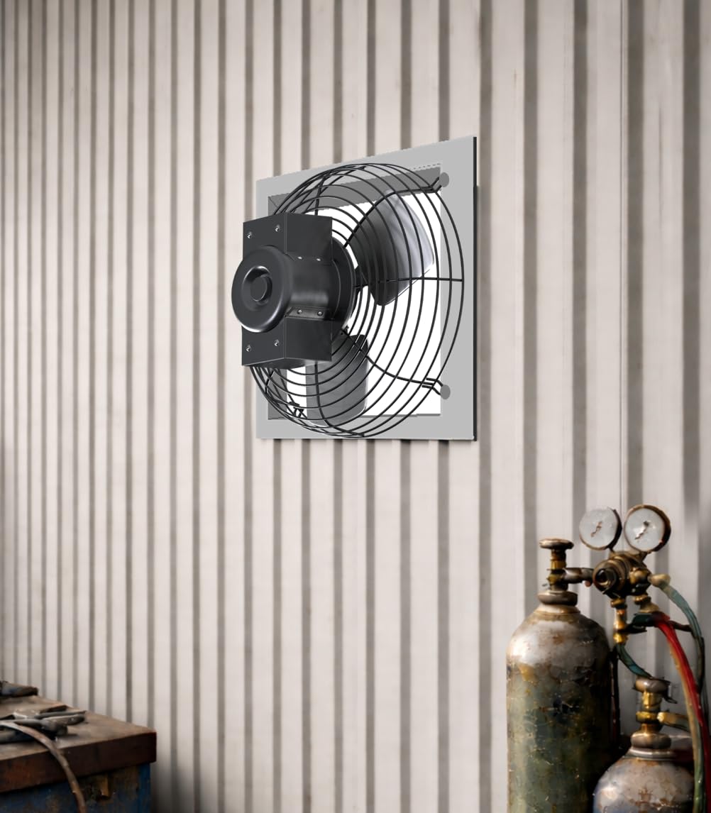 Hessaire 30NS8V240 Exhaust Fan, 30 Inch, 6700 CFM, Guard Mount, Corrosion Resistant