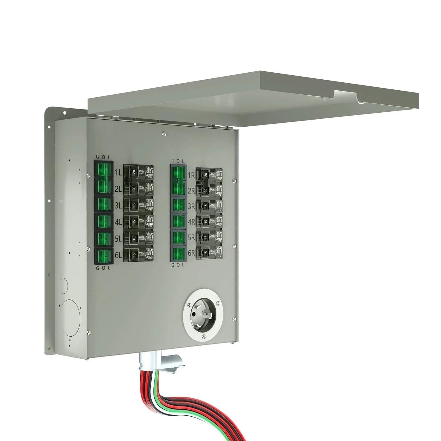 Nature's Generator Manual Transfer Switch 12-Circuits 120/240V 50A Non-Automatic UL Power Transfer Kit (Indoor)