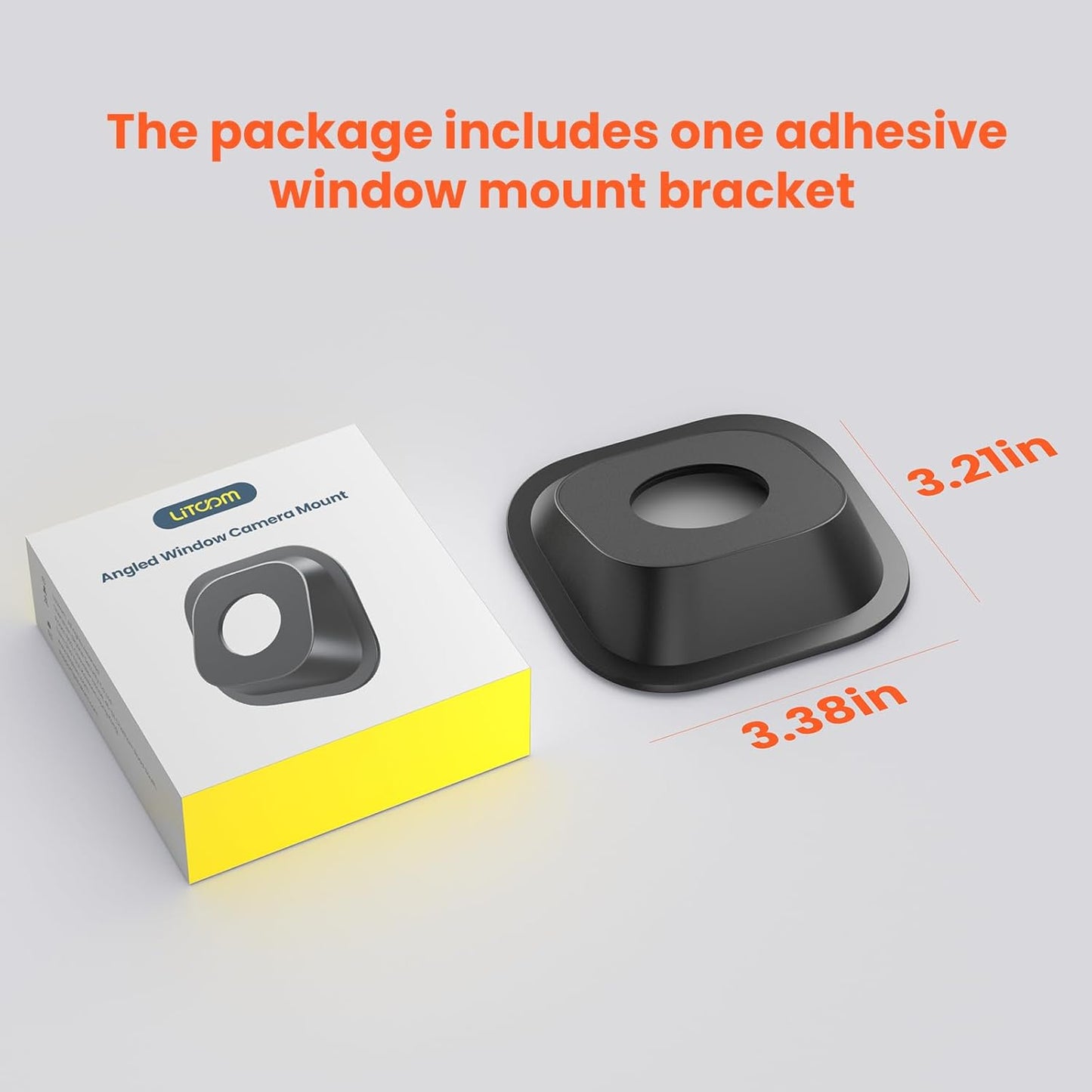 Window Mount for Litokam Window Camera Only, Adjustable Angle Tilt(Up/Down/Left/Right), No Screws, No Reflections