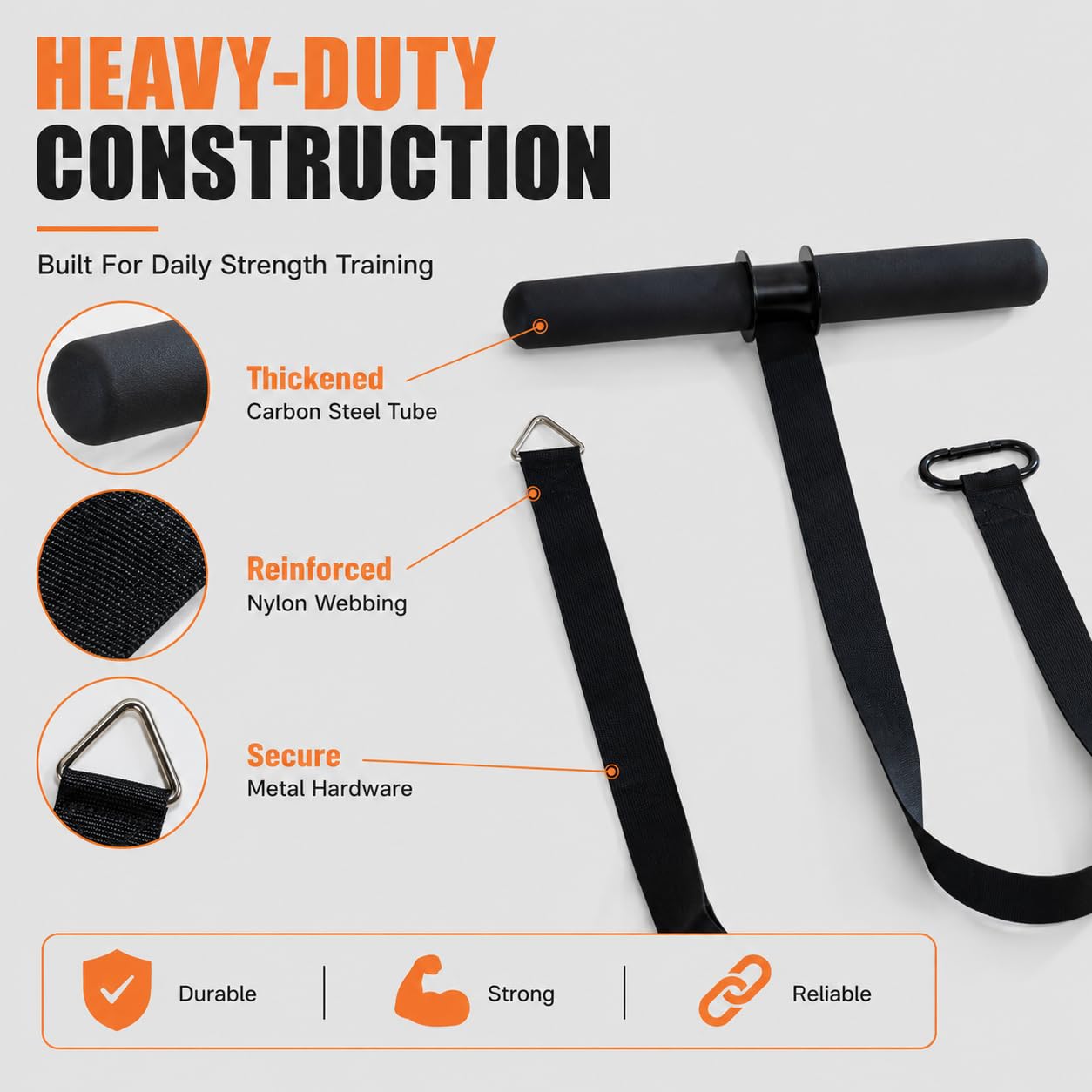 Wrist Roller Forearm Strengthener with Wrist Strap, Thick Carbon Steel Forearm Exerciser Grip Strength Trainer, 300 LB Nylon Webbing for Single-Arm Pull Training, Home Gym Wrist Trainer