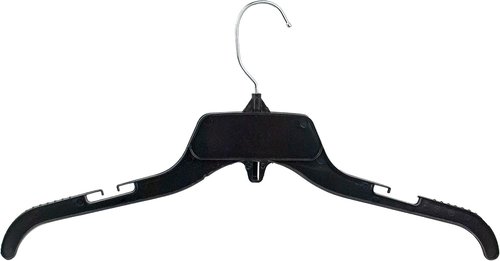 HangOn Shirt Hangers - Eco-Friendly Recycled Plastic with Notches | Black, 17 Inch, Pack of 25