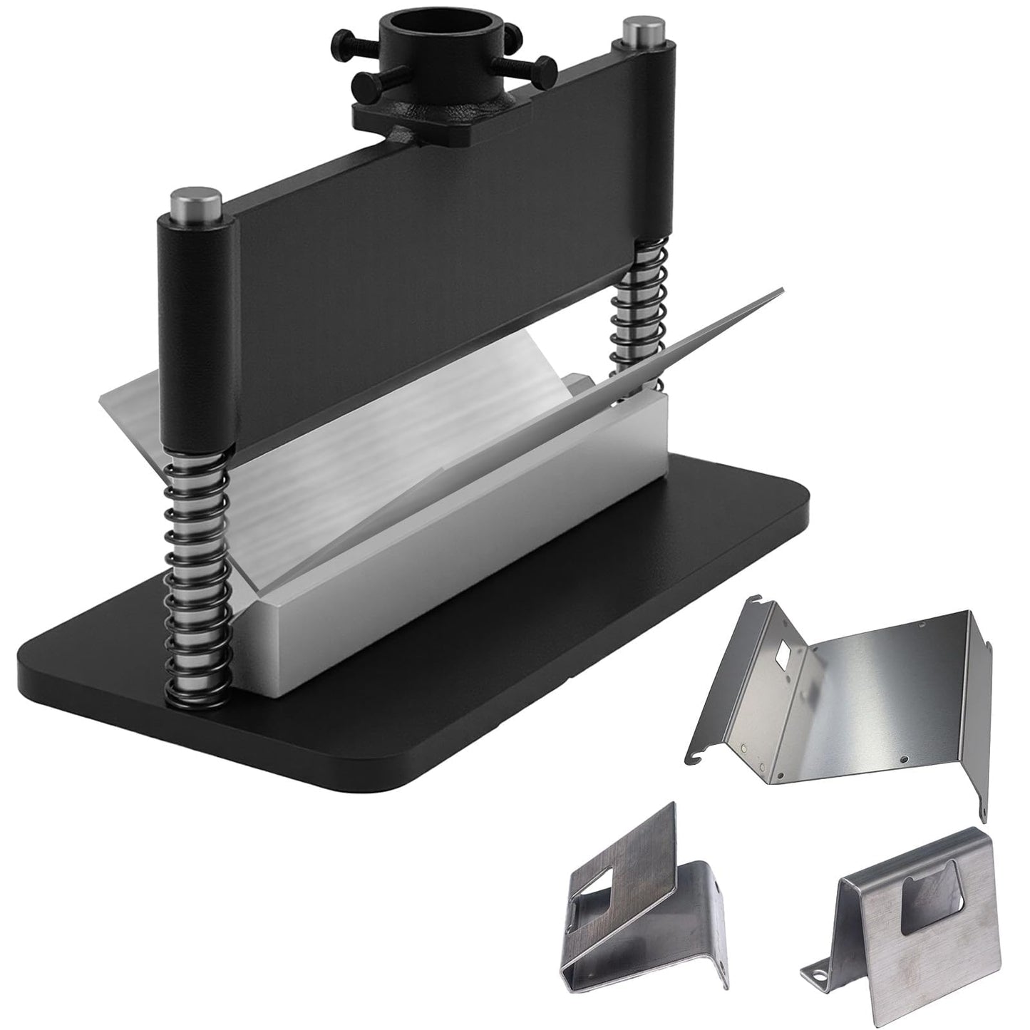 12" Press Brake Attachment, Hydraulic Press Accessories Kit, Dual Spring Design, Heavy Duty Metal Bending Tool For Standard 12/20 Ton Hydraulic Shop Presses