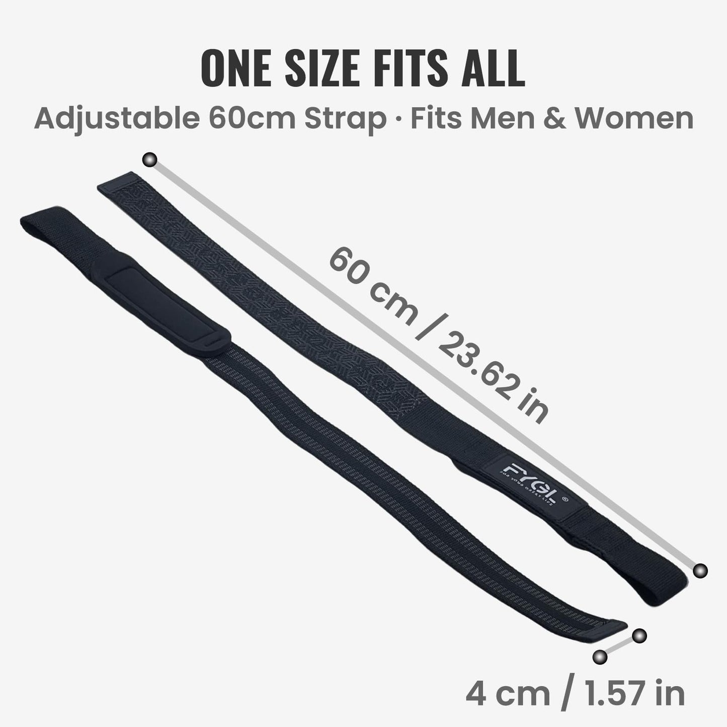 FYGL Lifting Straps for Gym – Heavy Duty Wrist Straps for Weightlifting, Deadlifts & Pull-Ups – Padded Gym Straps with Anti-Slip Grip for Men & Women, Workout Accessories for Strength Training (Black)