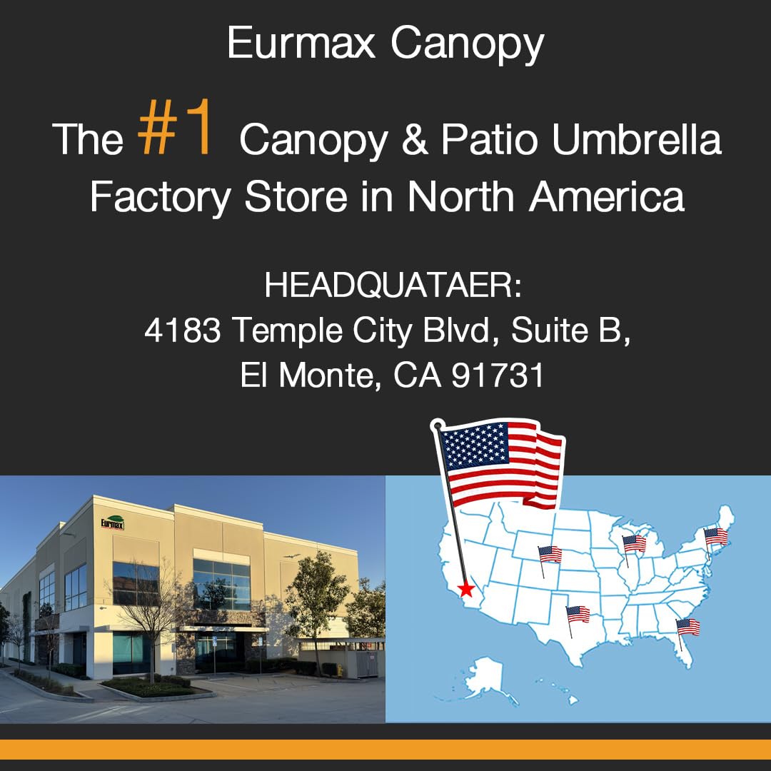 Eurmax USA 10x10 Pop Up Canopy,Commercial Tent with Patented No-Tip Rolling Bag,30sqft Extension Awning & 4 Zippered Removable Walls,UV & Water Resistant,Heavy Duty Instant Shelter Gazebo,Red