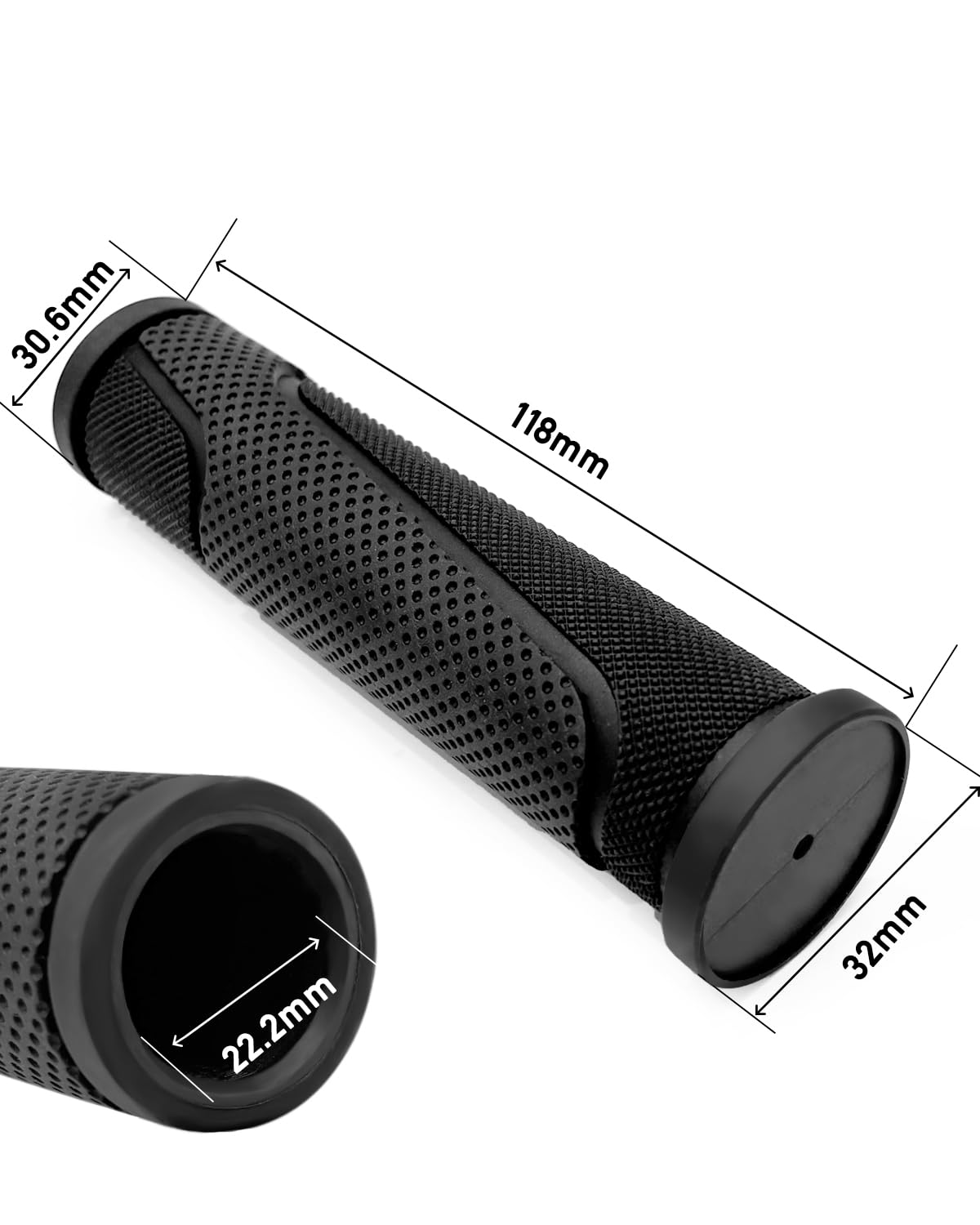 Bike Handlebar Grips, Replacement Bicycle Grips, Bike Handle Bar Wraps for Mountain, MTB, BMX, Beach Cruiser, Kids Bikes, Soft Non-Slip-Rubber Hand Grip Comfortable Ergonomic (Standard)