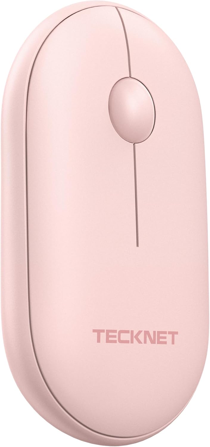 TECKNET 2 Modes(BT3.0/5.0+2.4Ghz), Bluetooth Mouse, Slim Portable Wireless Mouse for Lightweight, Contoured Grip