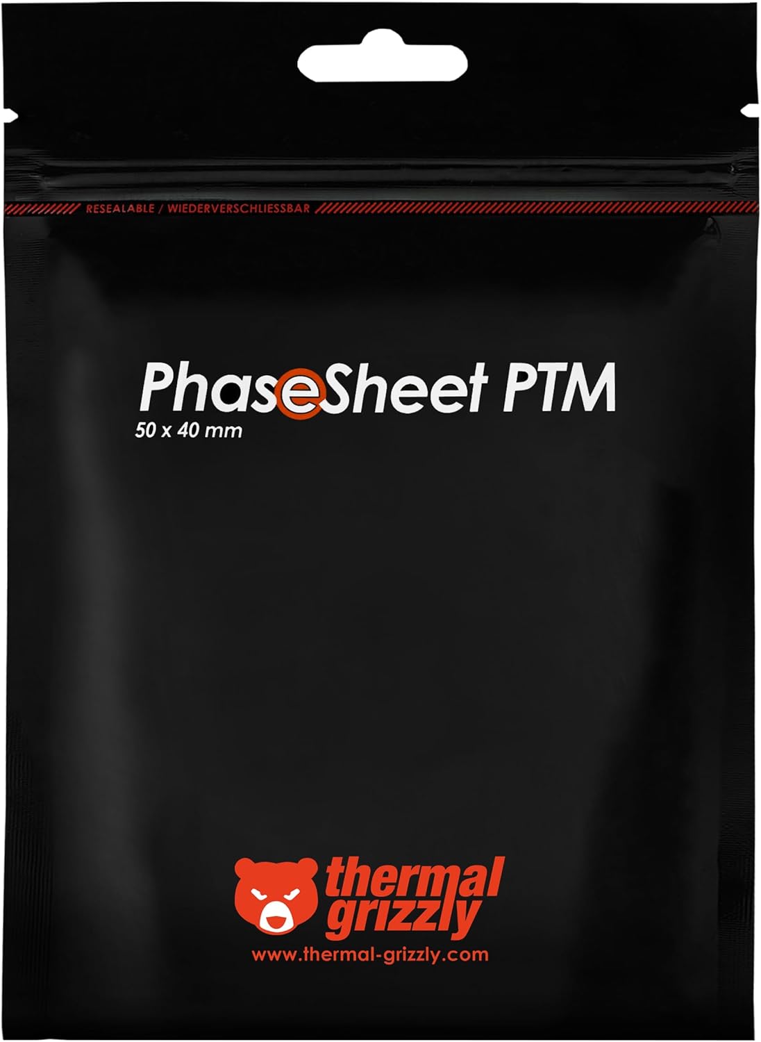 (50x40mm)- Thermal Grizzly - PhaseSheet PTM High Performance Thermal pad with Phase Change Material | Durable, not