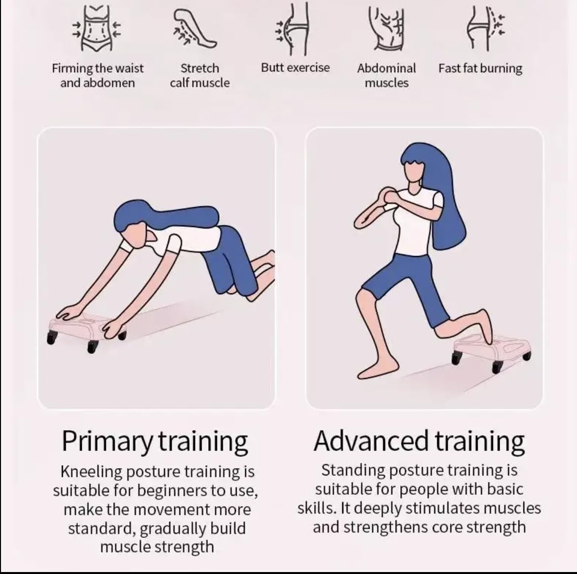 Rolling abdominal muscle trainer