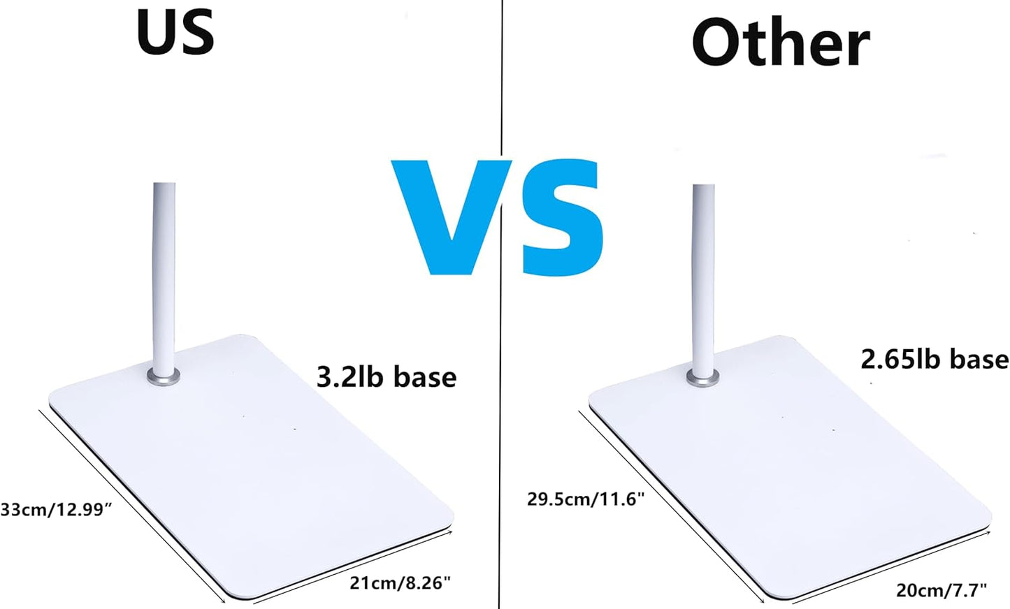 LamYHeng 2Pack 80"-31" 3.2lbs 31.5-80",Compatible (2) Tall White Floor Holder Stand Mount for Security Cameras