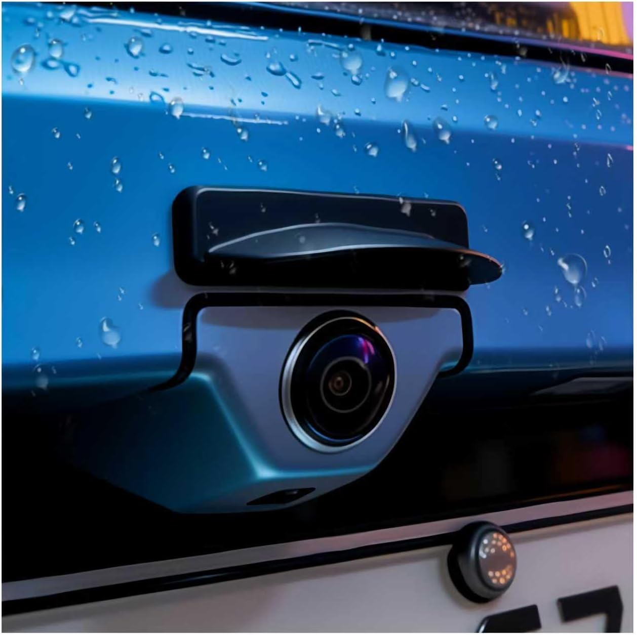 Turcee New Car Backup Camera Rain Shield,Self-Adhesive Car Reverse Camera Rain Cover with Extended Protection