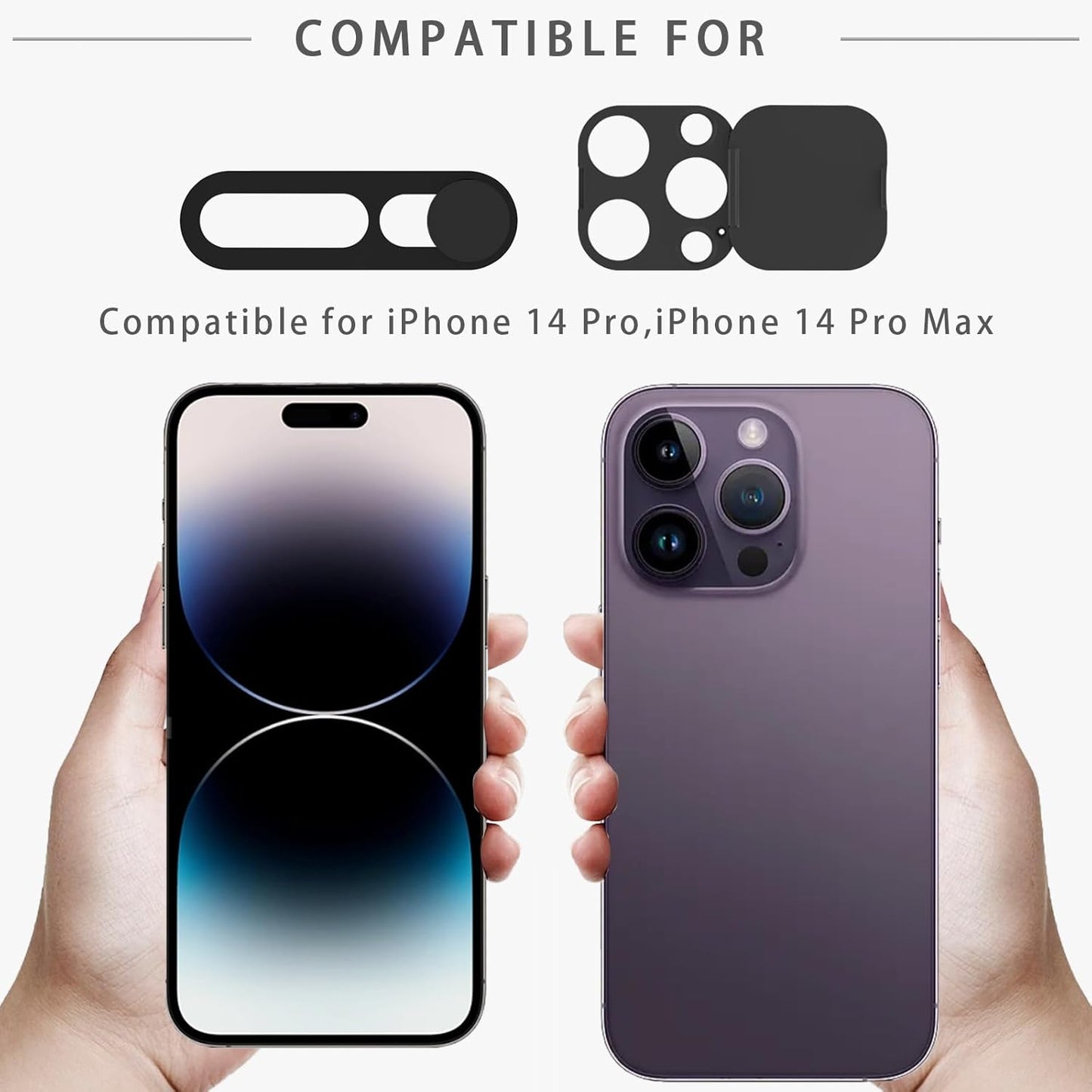 EYSOFT 14 Pro/14 Recognition2Pack Privacy Cover Compatible for iPhone Pro Max with Front Camera Cover,Protect Privacy