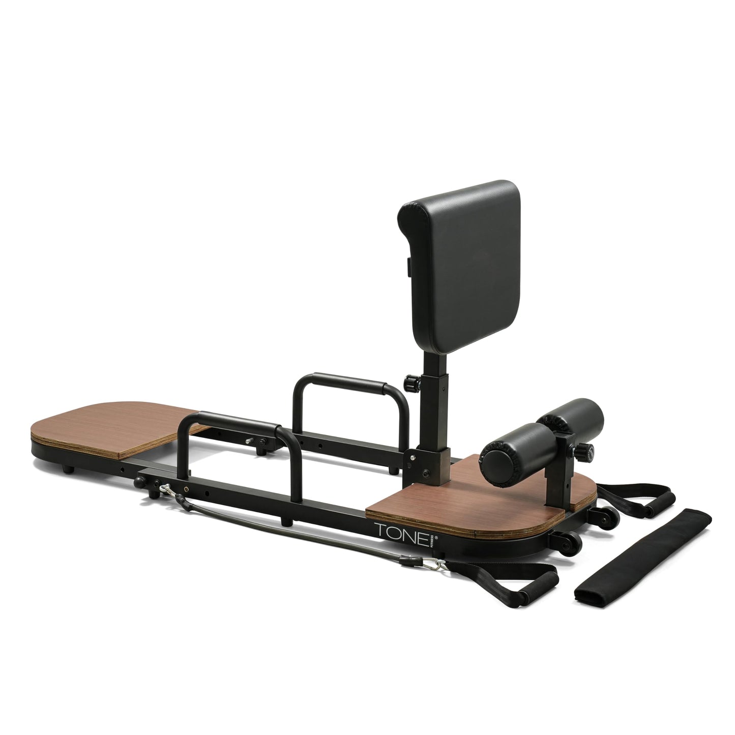Tone Fitness Foldable Hip Thrust & Glute Exercise Machine | Adjustable Sissy Squat, Core & Leg Trainer | Compact Multi-Purpose Home Gym Equipment | Dark Walnut