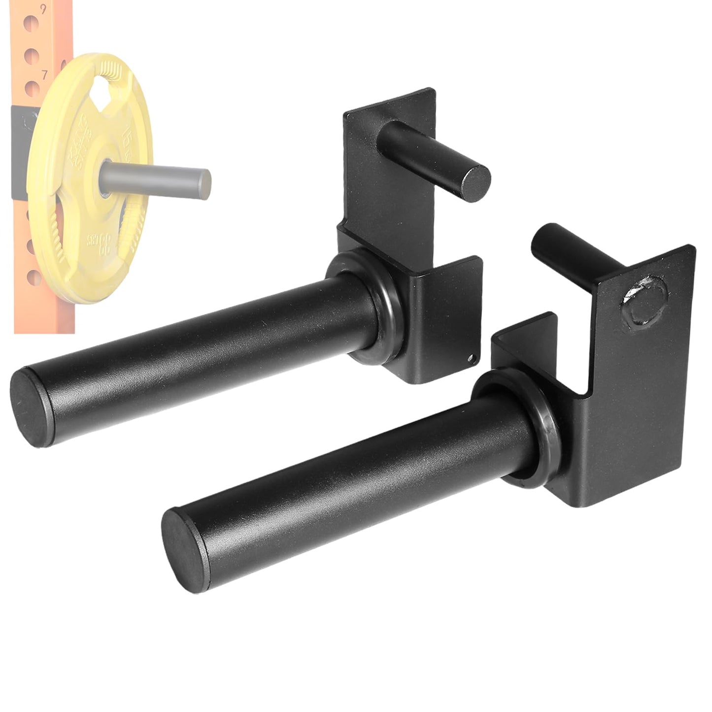 GymPala Olympic Weight Plate Holder - Fit 3x3-Inch Power/Squat Racks with 1" Hole
