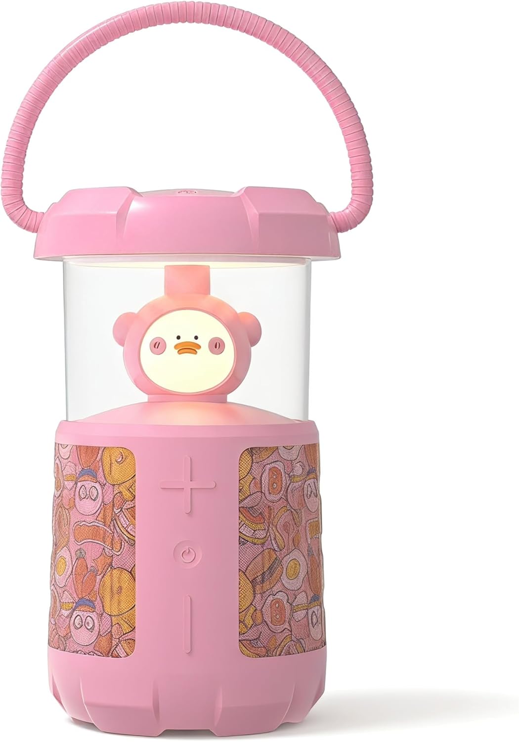 wocdwocd 45mm 16W, 3600mAh 20H IP45 Cute Cartoon Bluetooth Speaker with LED Night Light, Dual Stereo Rechargeable, Long