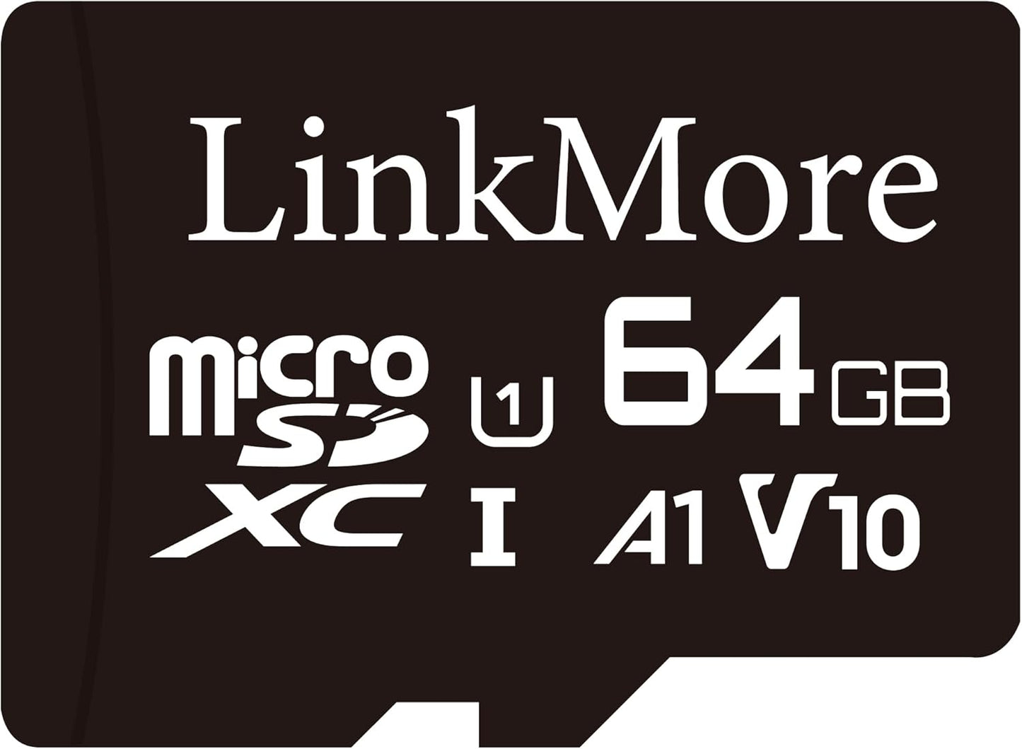 LinkMore XV11 64GB A1, U1, V10, 10 95 MicroSD Flash Memory Card, Micro SDXC Card, UHS-I, Class Compatible, Read Speed