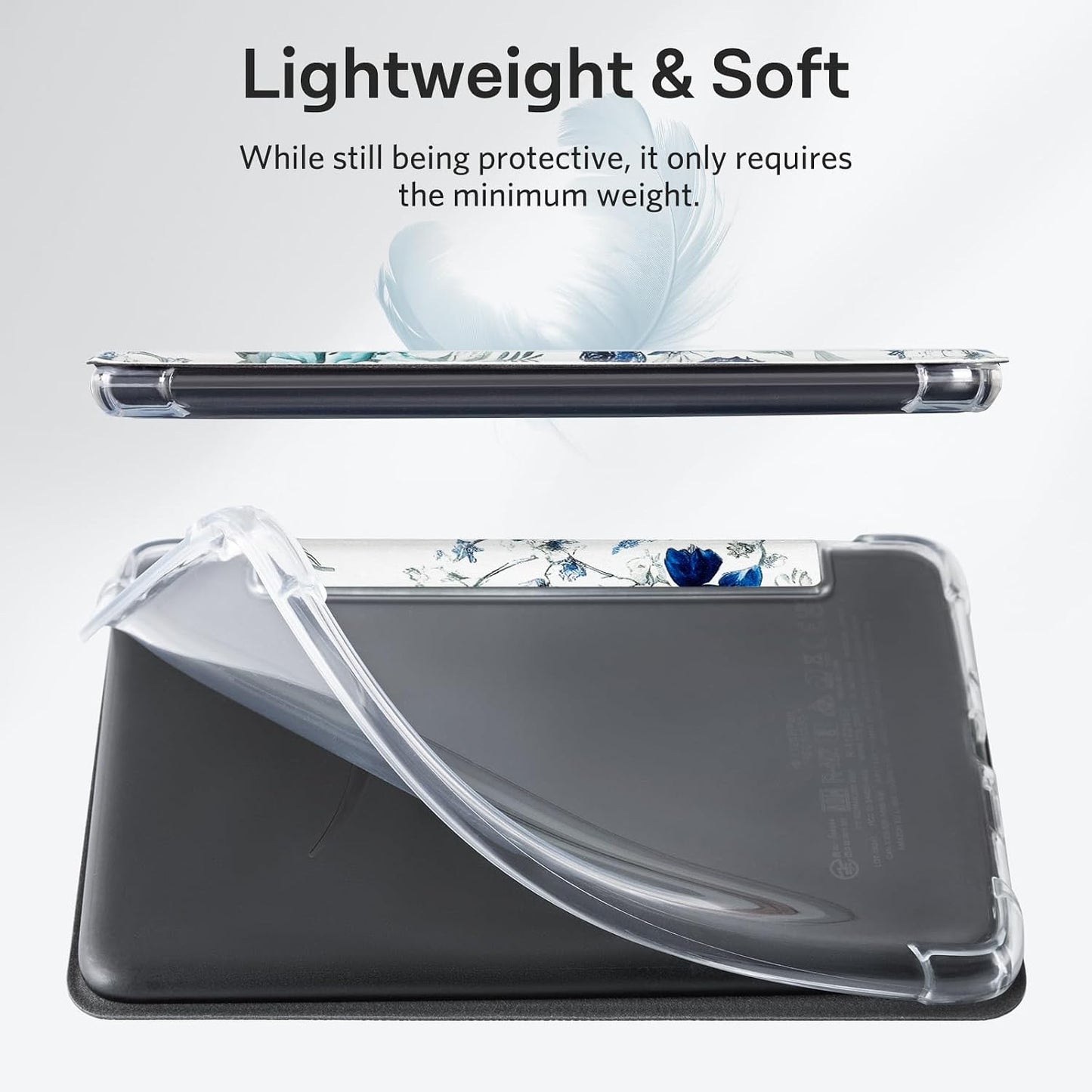 CoBak 6 Inch Case for e-Reader, Ultra Clear Soft Flexible TPU Back Cover Light Shell, with Auto Wake/Sleep, not