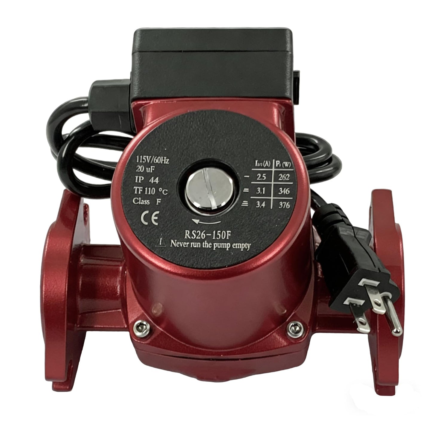 UPS26-150F Hot Water Circulator Pump Compatible with Grundfos 95906630 Cast Iron Circulator Pump 1/3 HP 115V 145 PSI 3-Speed 2-Bolt Flange For Heating Cooling Solar and Other System