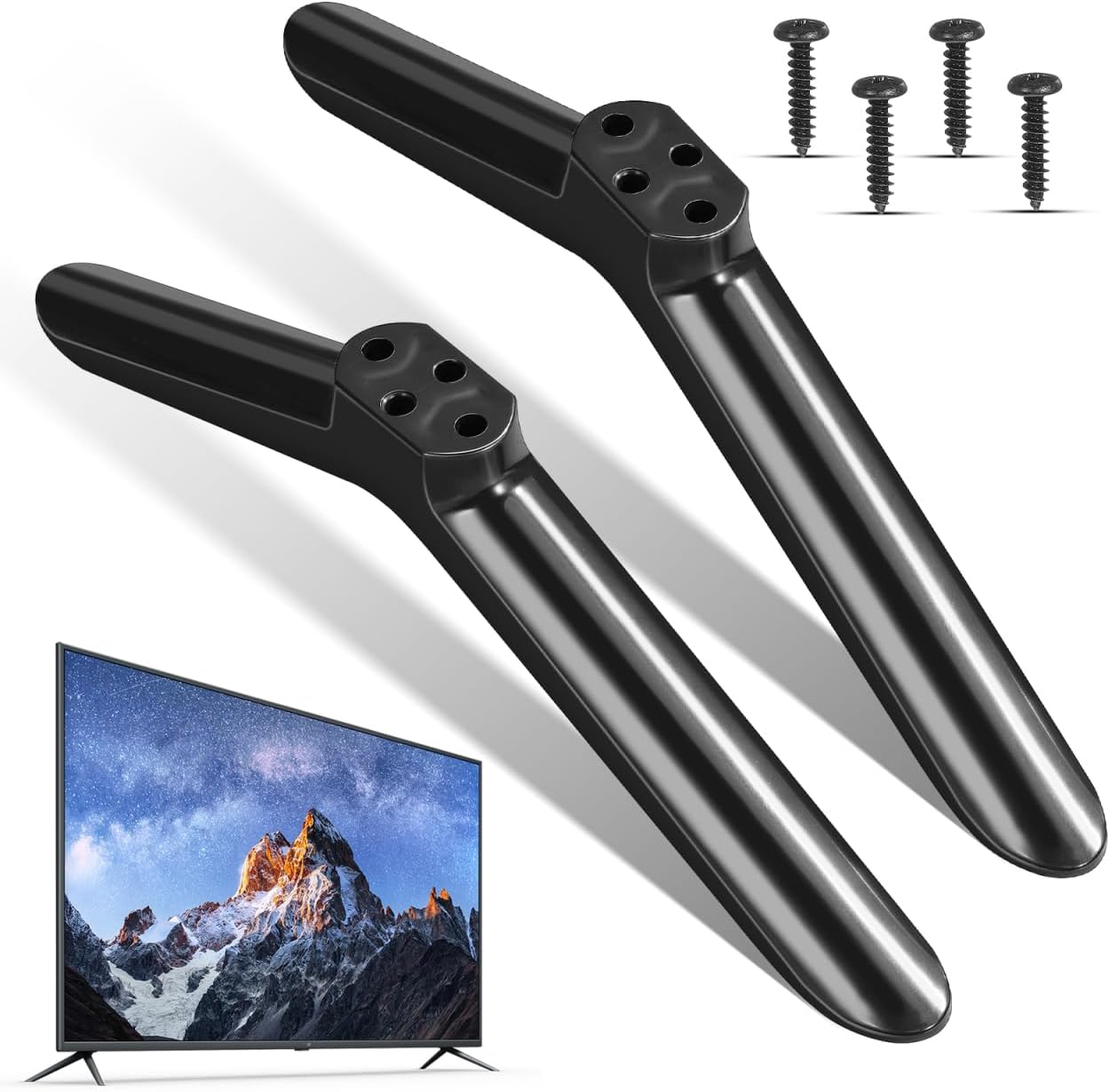 Mipcase 40 Inch Universal Tv Stand Legs Replacement Base for Flat Screen Tvs up to with Screws Stable Mount for Living