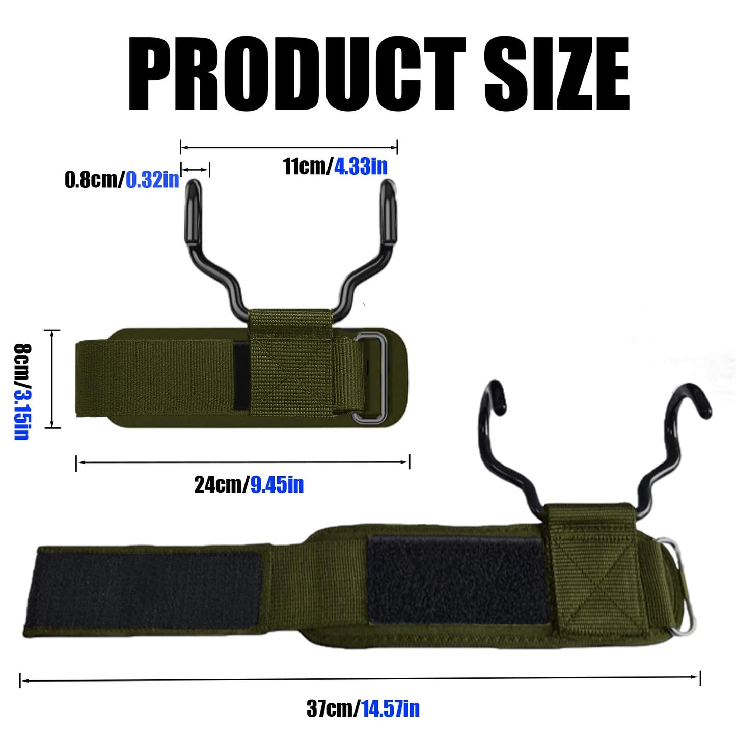 SPGOITRY Weight Lifting Hooks, Upgrade Weightlifting Grip Hooks, Heavy Duty Lifting Wrist Straps for Pull-Ups, Strength Training and Deadlifts, Wrist Strap Hook for Men and Women