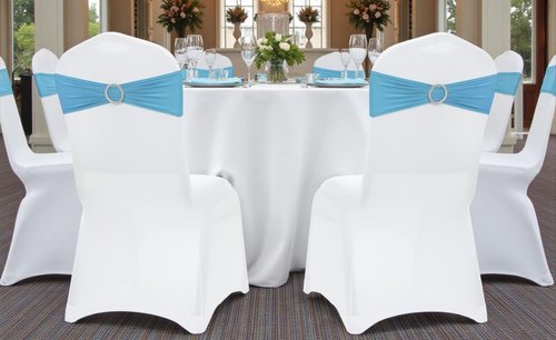 MDS Spandex Chair Sashes - Universal Fit Elastic Stretch Bands with Buckle for Weddings | Blue, Pack of 150