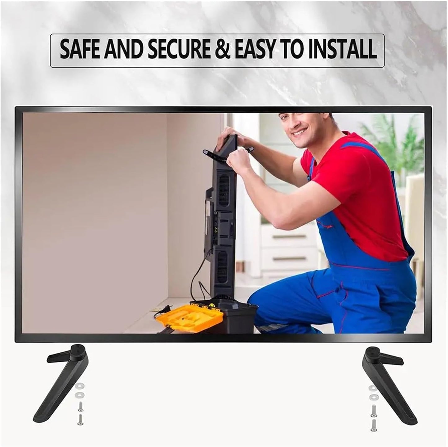 DYLCCHFS 17Mm-20Mm Universal TV Stand Table TV Legs Replacement TV Base Pedestal Feet TV Stand Mount Legs Easy to Use