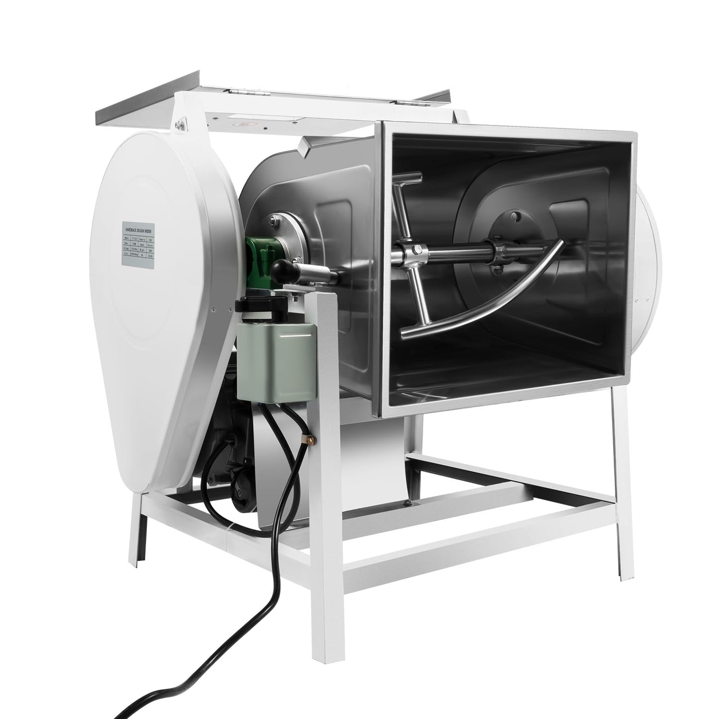 Commercial Dough Mixer Big Electric Flour Mixing Machine 1500W 30QT Large Capacity Heavy Duty Dough Kneading Machine with 90° Tilt Bowl, Dual Rotation for Bakeries, Pizzerias, Restaurants