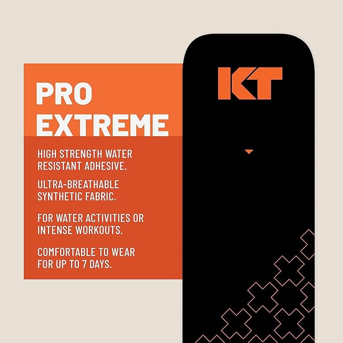 KT Tape PRO Extreme, Synthetic Jumbo Kinesiology Athletic Tape, 125 Foot Uncut Roll, Titan Tan