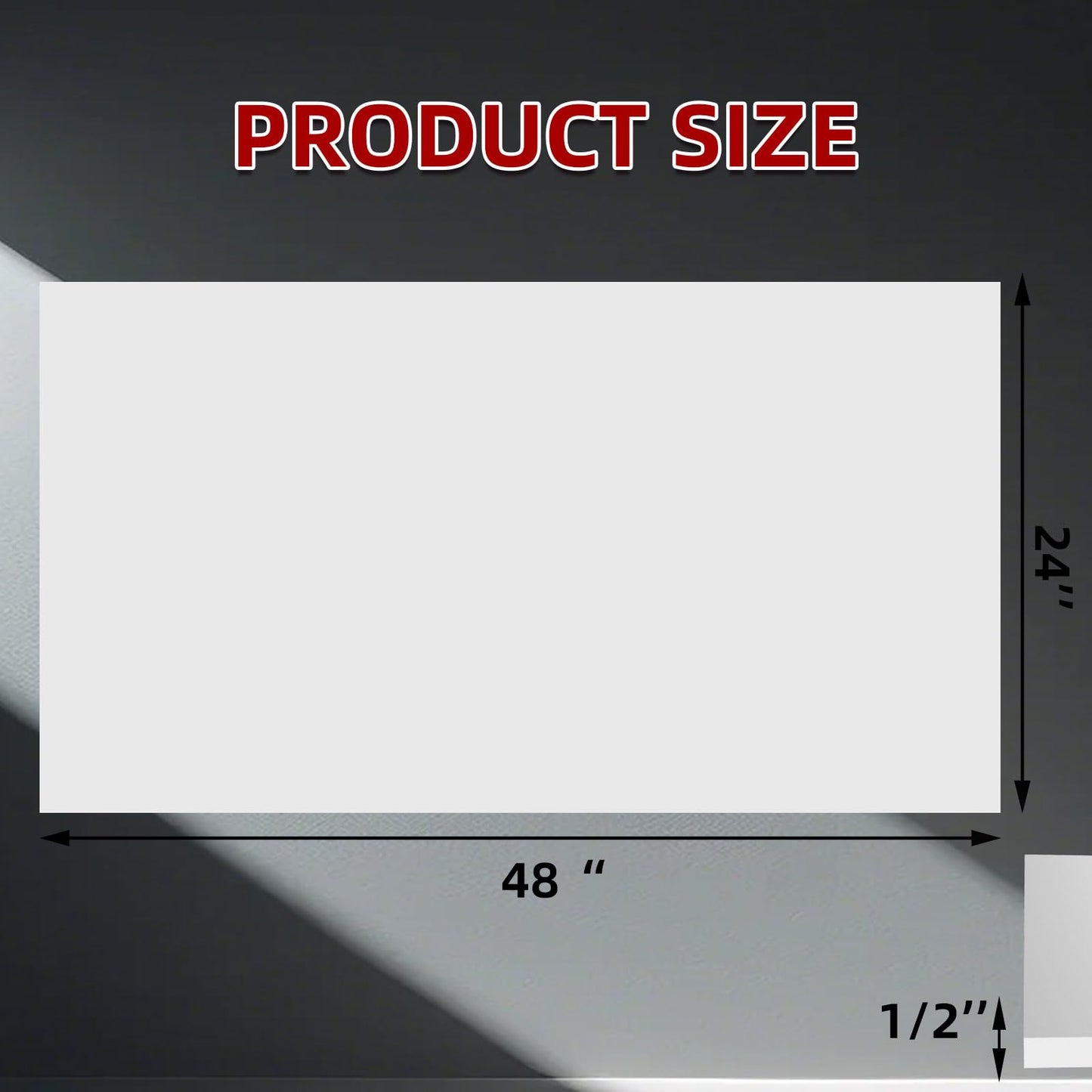 ATOLS HDPE Sheet, 1/2" Thick White/Black HDPE Plastic Board, 48"x24" High Density Polyethylene Sheet for DIY Crafts, Industrial Use & Marine Starboard
