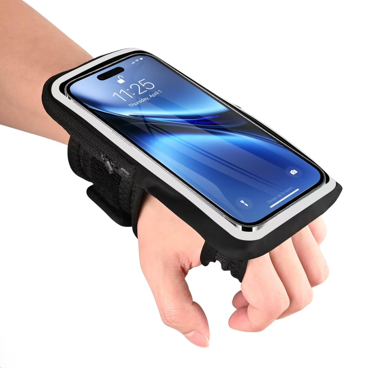 Wristbands Phone Holder for Running, Forearm Running Armbands for iPhone 16/15 Pro/14 Plus/13/11/XR/XS, Galaxy S24/S10, Supports Thick Phone Cases, Fits Up to 6.9'' Phones