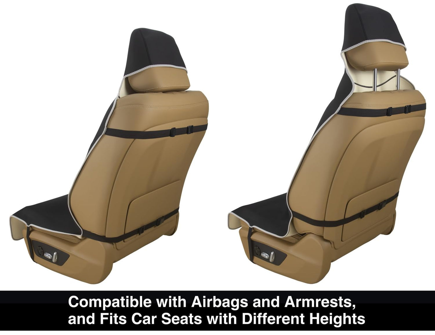 VSHIELD Waterproof Neoprene Car Seat Cover, Sweatproof Non-Slip Seat Protector, Universal Fit for Front Bucket or Rear Bench Seat of Cars, SUVs, Vans, Trucks, Compatible with Airbags and Armrests