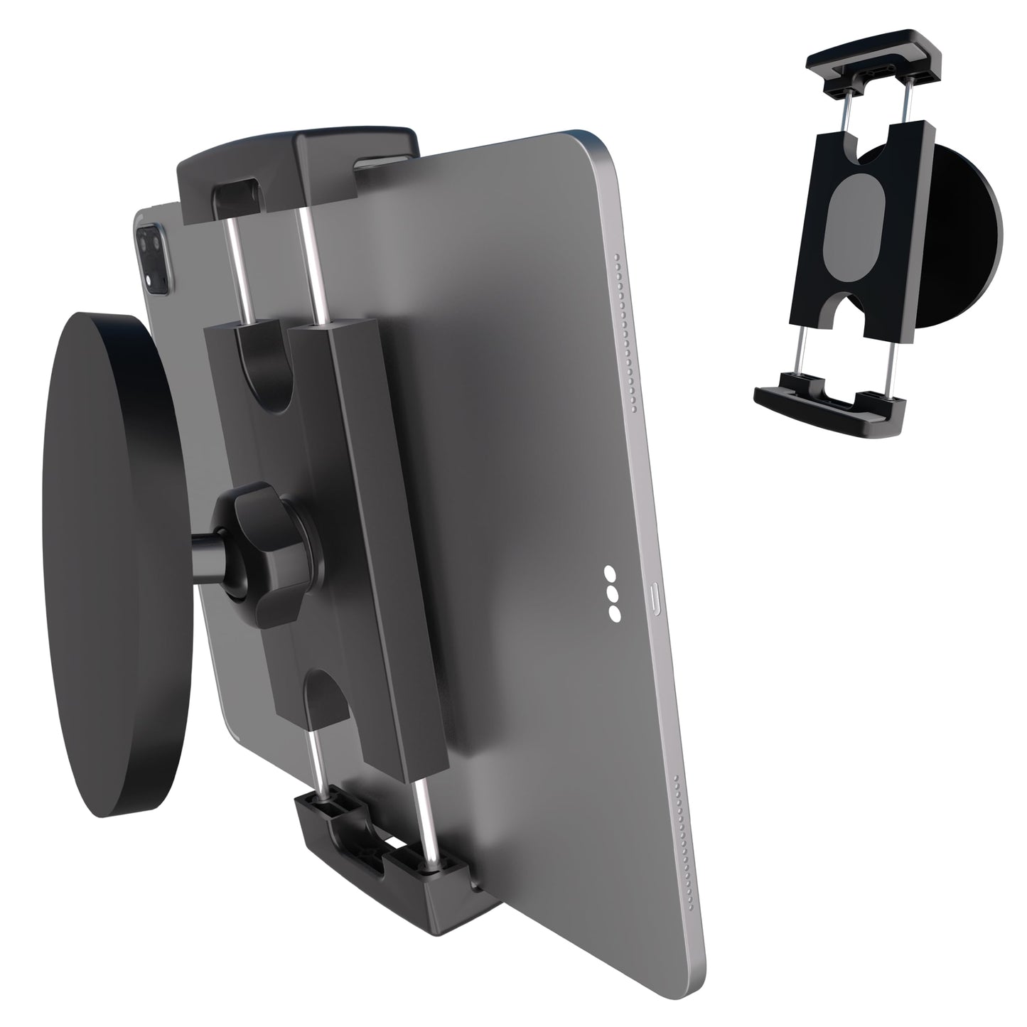 VasSmtCPH Magnetic Tablet Holder Fridge Tablet Mount for Cabinet Whiteboard Gym Warehouse and More fits 4.7-12.9 inch Phones and Tablets, 360°Adjustable 3.5" Magnetic Base