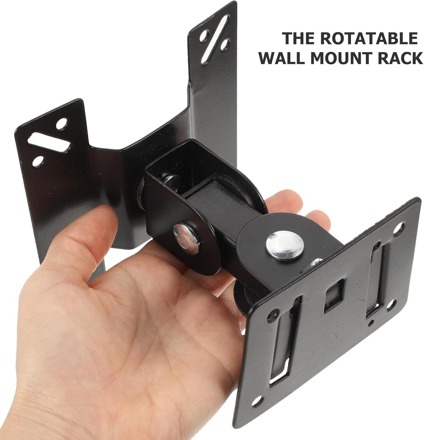 Uonlytech 360-degree 14-27 Inch Wall Mount Tv Bracket Rotatable Monitor Stand Metal Shaft for LCD Screens, Fixed Screen