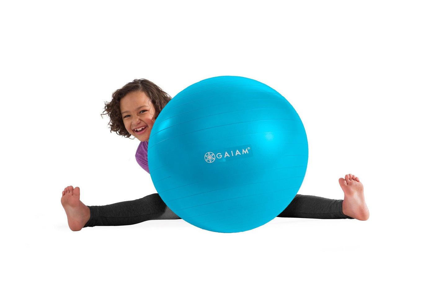 Gaiam Kids Balance Ball Exercise Stability Yoga Ball, Blue, 45cm