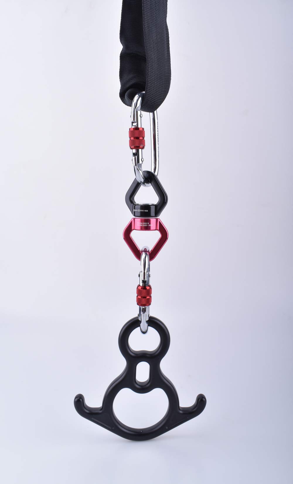 F.Life Aerial Silks 13 Yards Hardware Kit Acrobatics Dance double Point Yoga Hammock Include Carabiners Rescue 8 Swivel